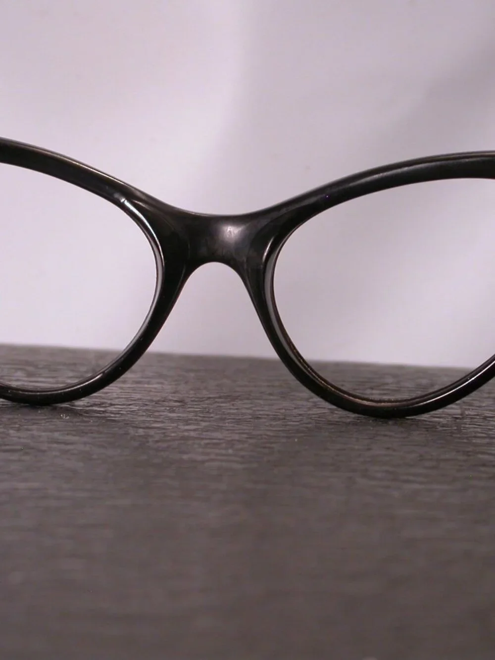 Vintage Sophisticate Black Bold Cat Eye Eyeglasses Frames